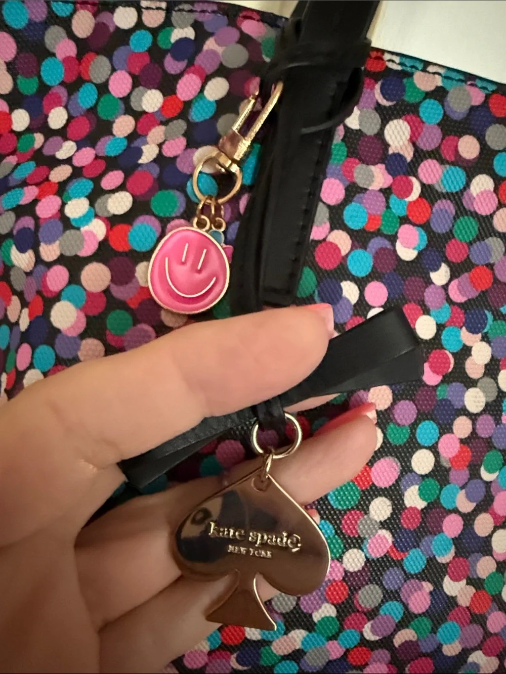 KATE SPADE Confetti Hawthorne Colorful Tote